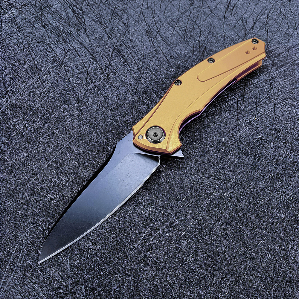 7777 Mini Pocket Folding Knife Aluminum Handle Stone Wash Camping Survival Outdoor Knife Portable Sharp Durable Tool Navaja Jackknife