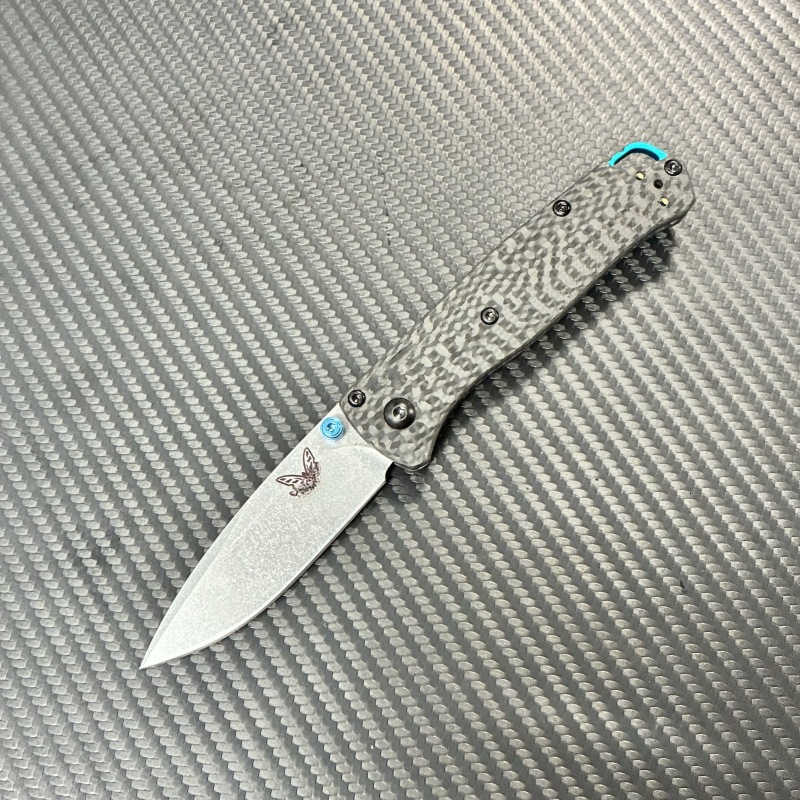 BM 533-3 Folding Tactical Knife Damascus Steel Blade Bugout Knife Carbon Fiber Handle Pocket Outdoor Camping Self-defense Knives Pocket Knife