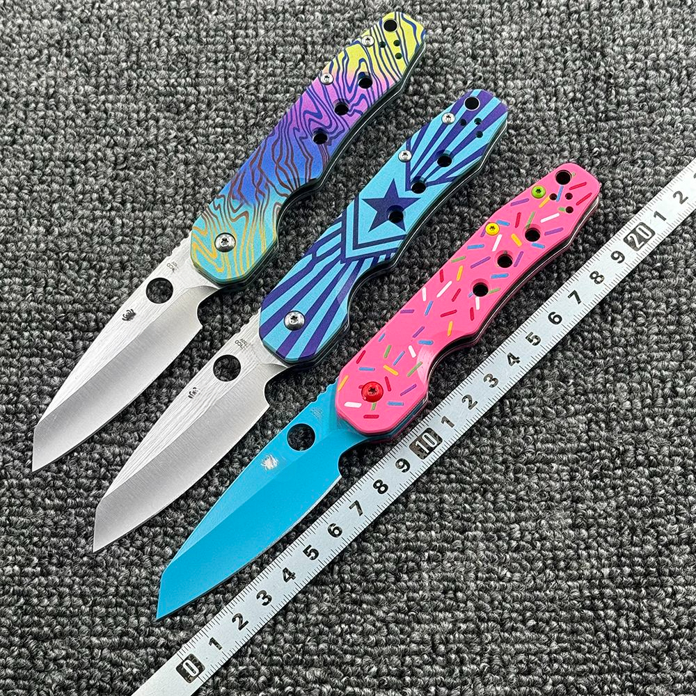 C240 Donut/3D Printed G10 Handle Folding Outdoor Camping Wilderness Survival Tool Knife Pocket Knife
