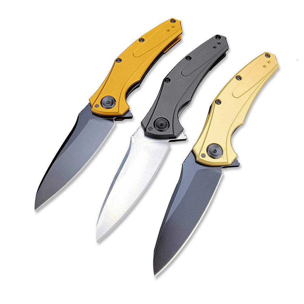 7777 Mini Pocket Folding Knife Aluminum Handle Stone Wash Camping Survival Outdoor Knife Portable Sharp Durable Tool Navaja Jackknife