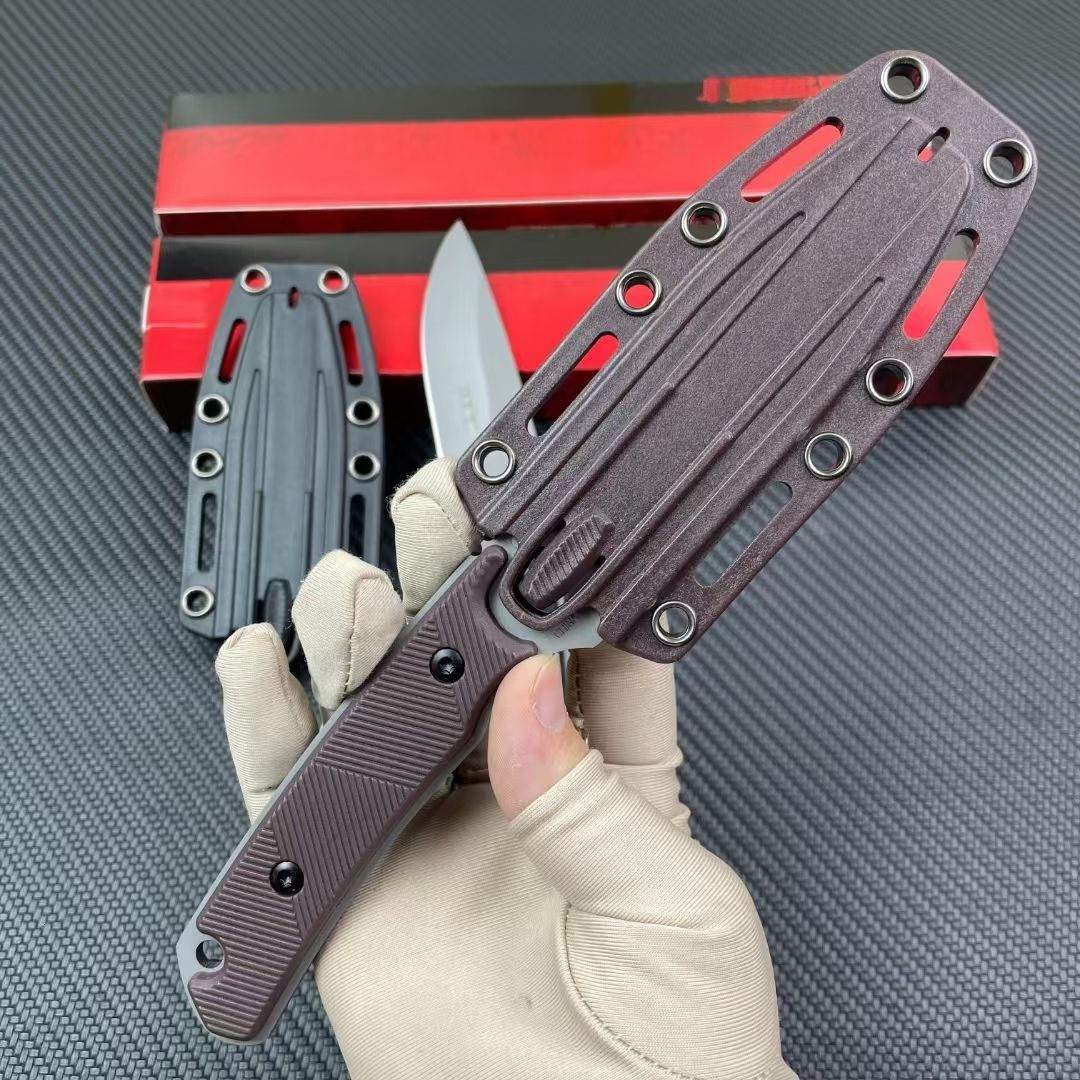 2048 Fixed Blade Knife with Sheath for Carrying Practical Fruit Knife for Forest Wilderness Hiking Fishing Barbecuing Camping