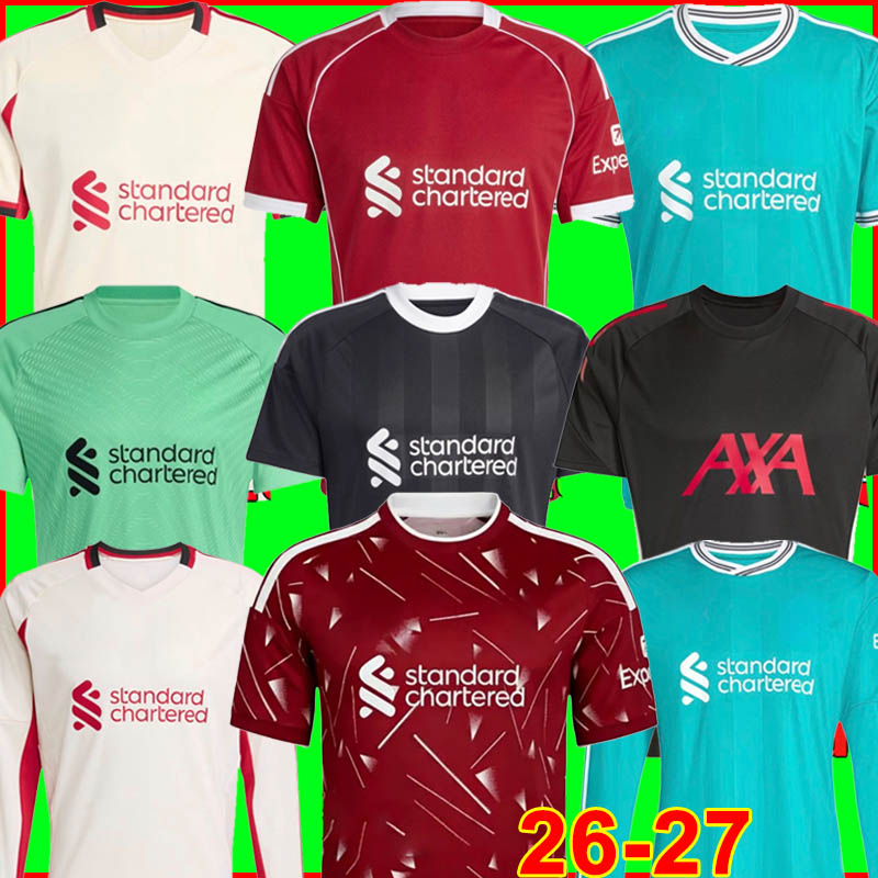 Liverpool football shirt soccer jersey 25 26 27 kit salah MAC ALLISTER WIRTZ EkitikE ISAK DIOGO J. frimpong Kerkez 2026 2027 men kids uniforms away third Special 66