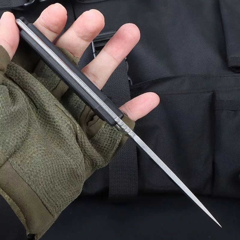 KS 2048 Durable Fixed Blade Knife - 8Cr13Mov Blade - Nylon Fiber Handle - Outdoor Multi-functional Portable Cutting Knife