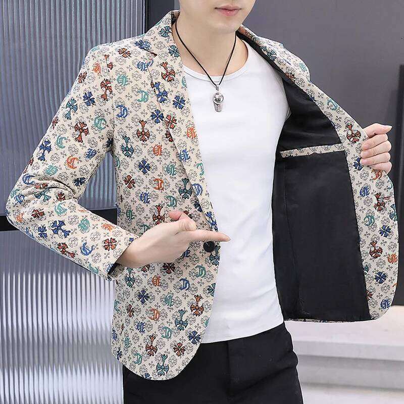 Men's Fashion Outdoor Travel Gentleman Wedding Slimming Business Versatile Trendy Casual Designer Fashion Korean-Style Formal Wear Blazer