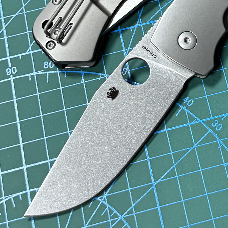 C186 Pocket Folding Knife Real Blade Titanium Alloy Handle Ceramic Bearing Camping Outdoor EDC Utility Knife Pocket Knife