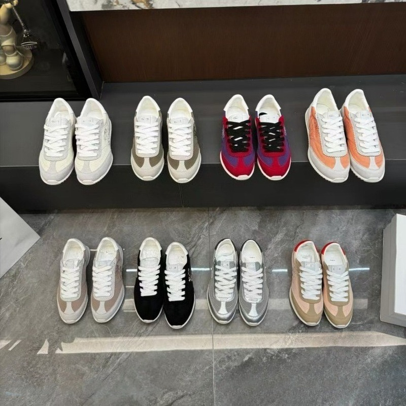 CE Luxury Designer Shoes Retro Casual Sneakers Women Men Breathable Suede Sport Shoes Multi Color Lightweight Walking Trainers with Full Package Gift Size 35-41