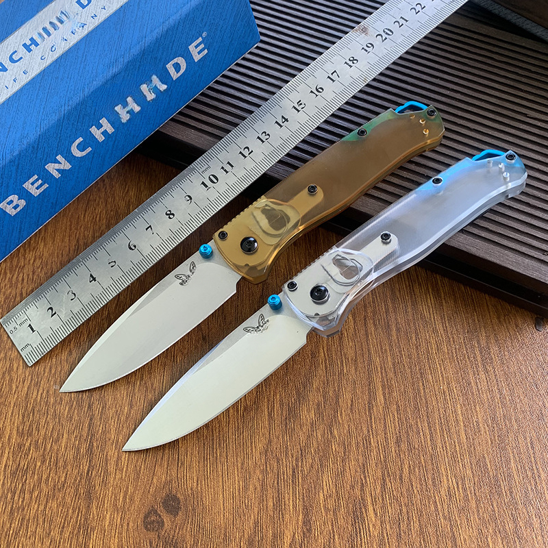 BM535 PEI Handle Camping Folding Outdoor Knife D2 Blade Survival Hiking Portable Self-defense Hunting Multitools Hand Knives