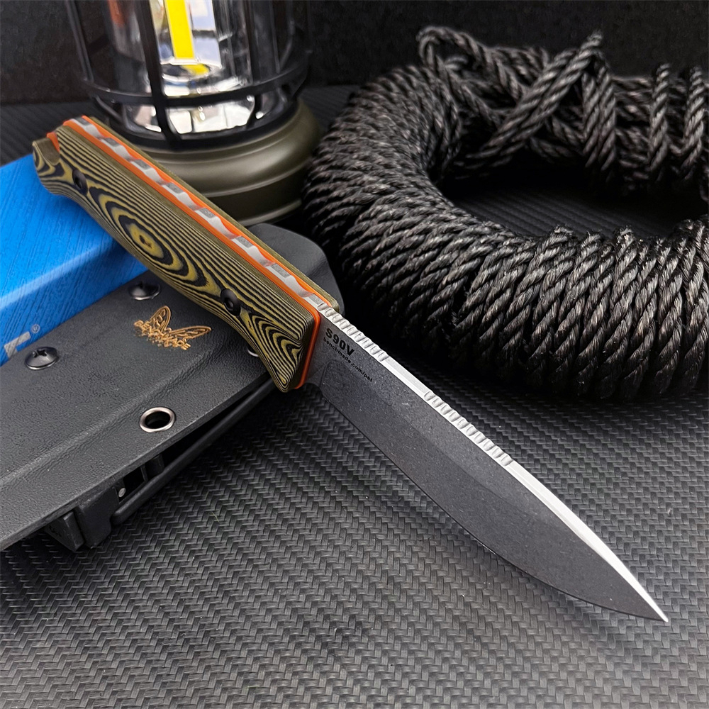 BM 15002 Portable Fixed Knife S90V Blade G10 Handle Outdoor Knife Camping Durable Portable EDC Multitool EDC Knife Pocket Knife