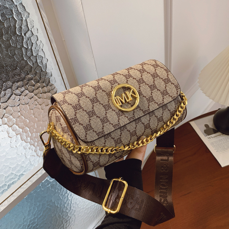 Advanced handbag for women 2026 new casual retro fashion printed cylindrical versatile chain shoulder crossbody bag - view 3
