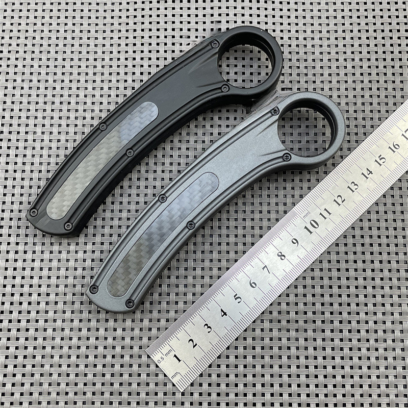 Portable Outdoor OTF Claw Inspired Folding Knife Trendy Collectible Accessory Utility Tactical Knives Zinc Aluminum+CF Handle