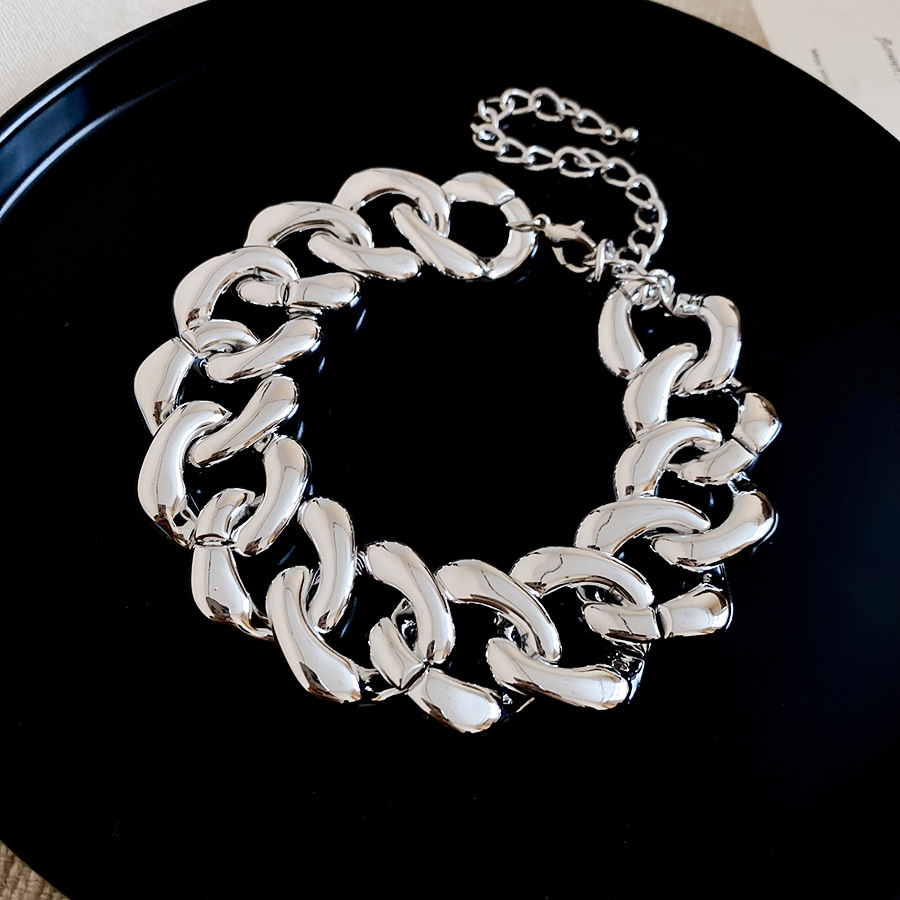 European American retro chain adjustable necklace with unique design, simple stylish collarbone chain, light luxury and high-end feel accessory - view 7