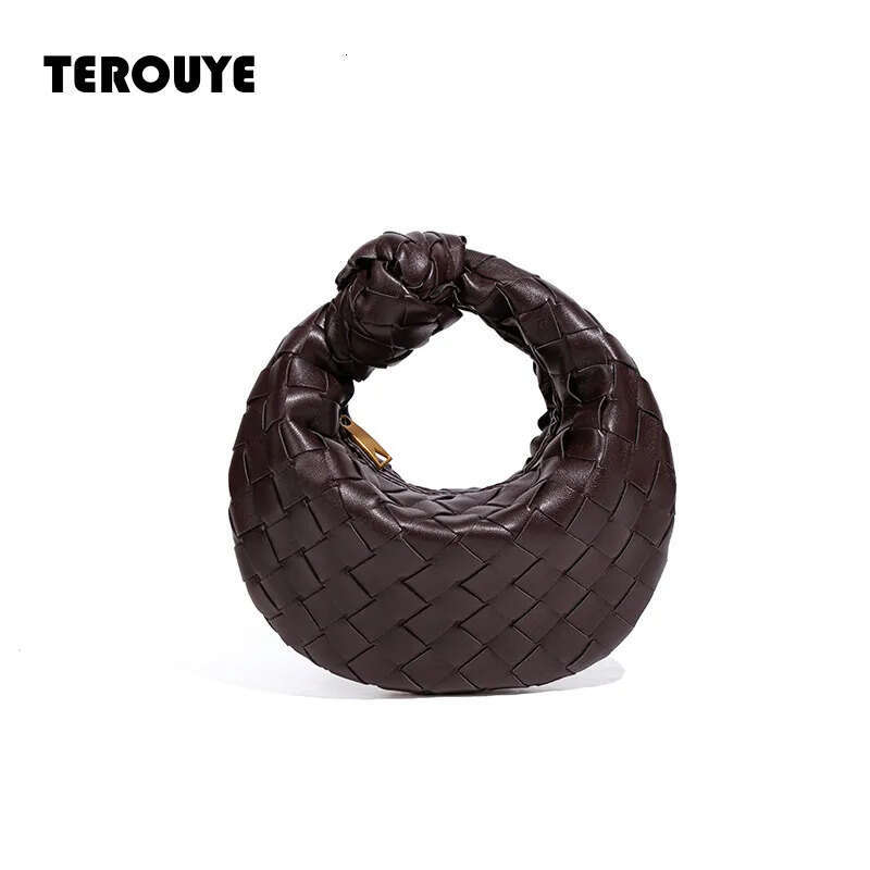 Summer New Women's Mini Handbags Woven Croissant Knotted Dumpling Convenient Lipstick Bags TEROUYE