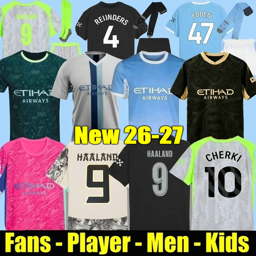25 26 27 MARMOUSH Soccer Jerseys HAALAND FODEN player fan football shirt 2026 2027 Man kits Kids DOKU RODRIGO NICO SAVINHO CHERKI REIJNDERS football shirt men kids