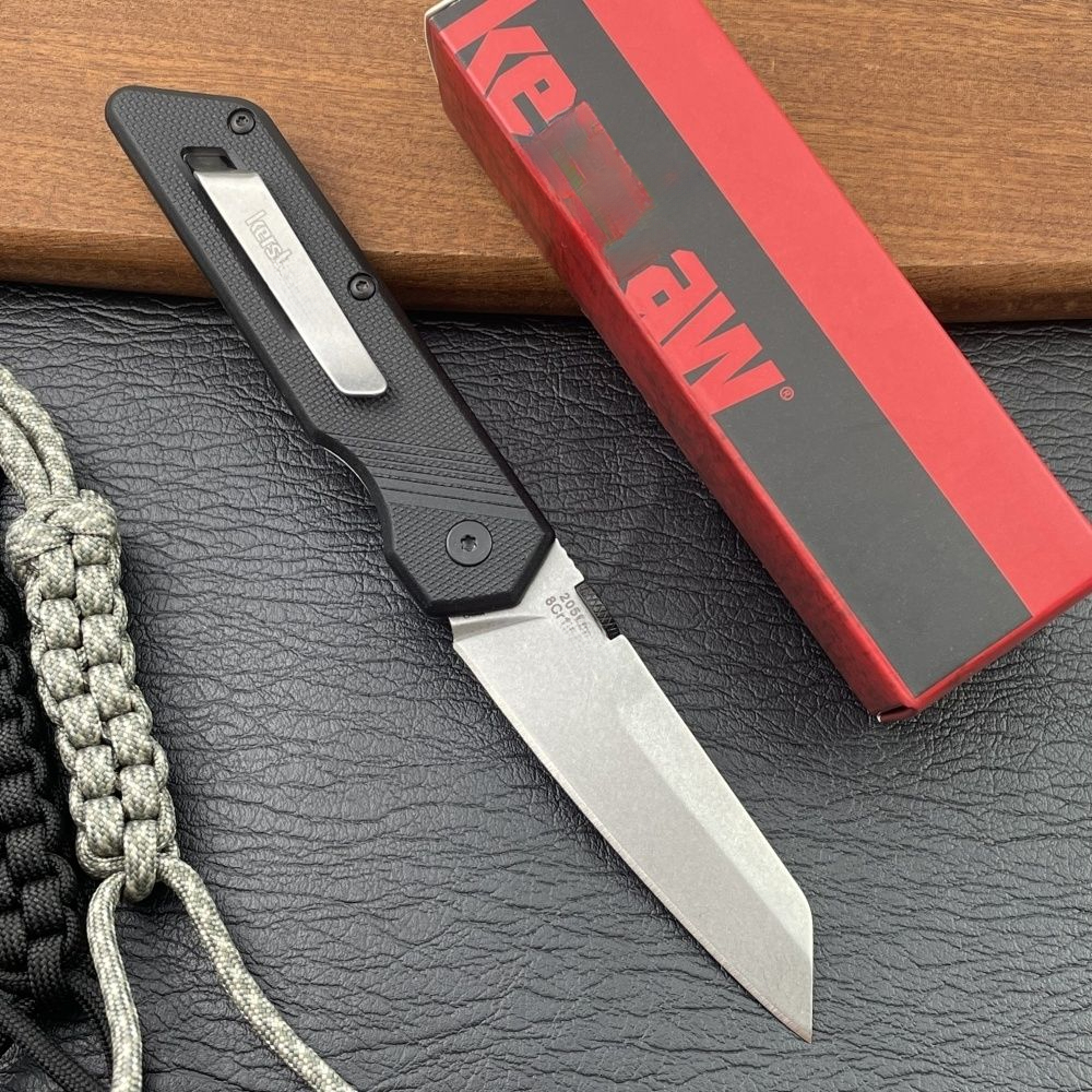 KS 2050 Compact Pocket Knife with 440C Blade and Nylon Fiber Handle - Essential Item for Outdoor Rock Climbing Men's Gifts