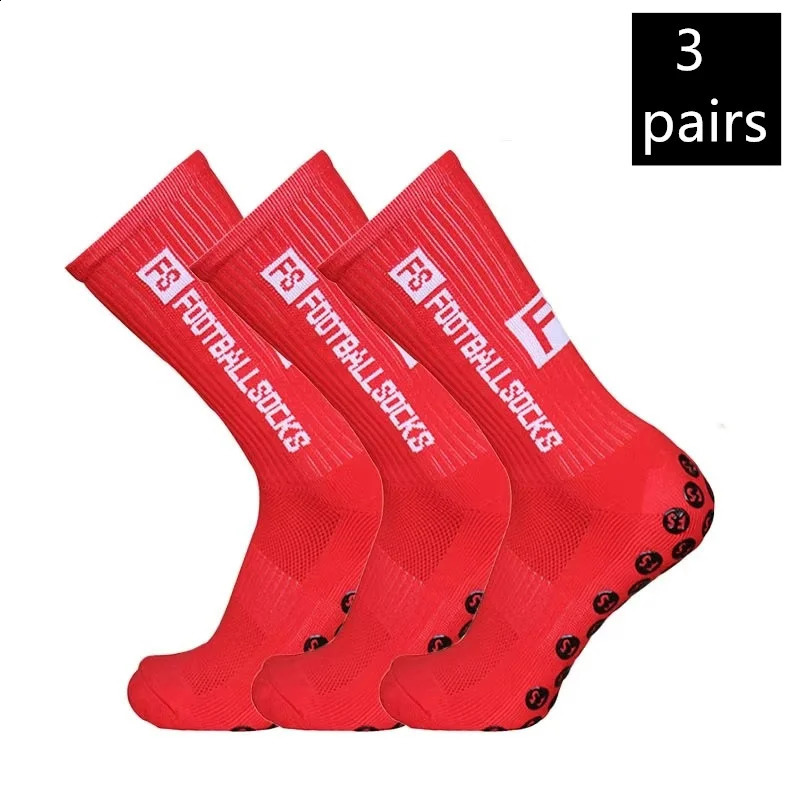Men Women and youth sports breathable soccer socks square silicone nonslip grip football for futbol 3 pairs 260424
