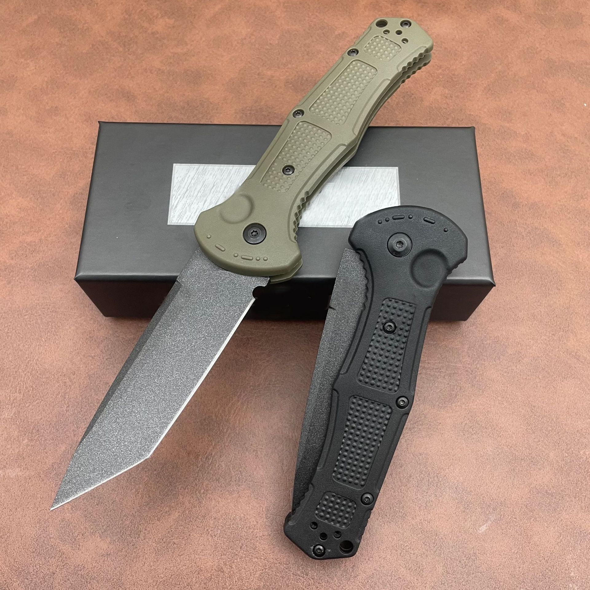 BM9070 Folding Pocket Knife D2 Blade Nylon Fiber Handle Camping Outdoor Hunting Self-defense Portable EDC Utility Knives Tools