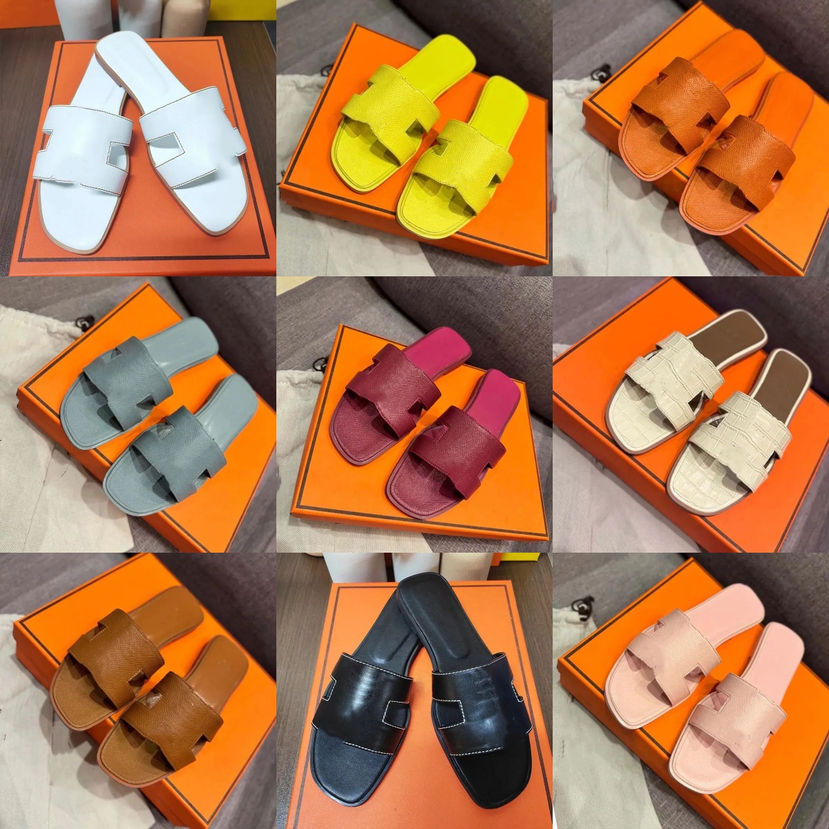 designer sandals women slides slippers claquette shoes platform heels summer casual beach classic versatile sandale real leather flip flops sandals with box gift