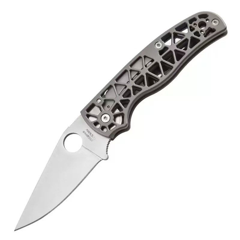 C266 Aluminum Alloy Handle Outdoor Camping Hiking Folding Pocket Mini Knife Pocket Knife