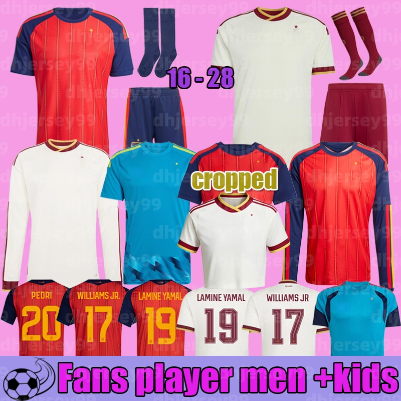 2026 World Cup SPAIN Soccer Jersey home away PEDRI GAVI LAMINE YAMAL MORATA Carvajal OLMO FERRAN RODRIGO Jerseys SPANISH Men top Kid Kits Football Shirts Fans Player