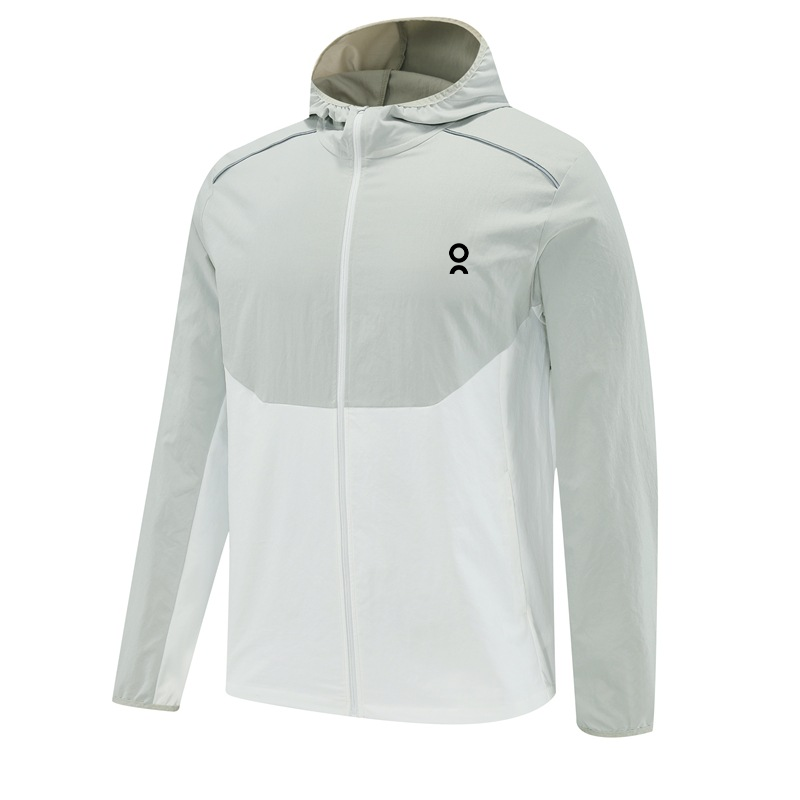 Outdoor sports quick drying clothes autumn men's outerwear lightweight color blocking breathable loose running and cycling clothes