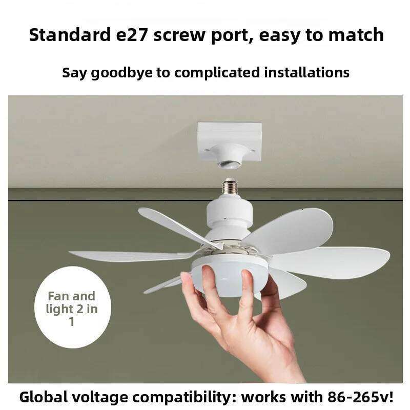 30W with remote control, LED light fan, E27 lamp holder, intelligent mute ceiling fan for bedroom and living room
