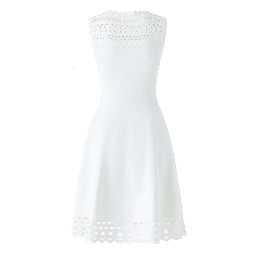 Designer waist cinching slimming French women's vest, summer and k30 autumn new elegant and fashionable sexy vest skirt, retro knitted dress