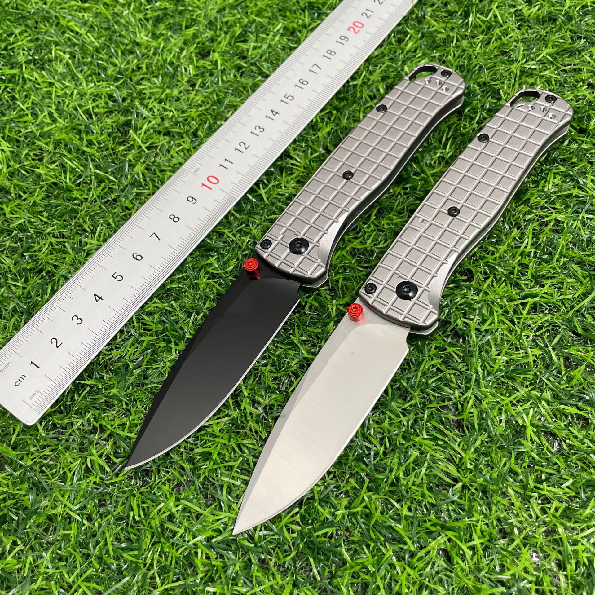 BM535 Folding Knife Grenade Texture Aluminum Alloy Handle Outdoor Camping Portable Sharp Pocket Knife