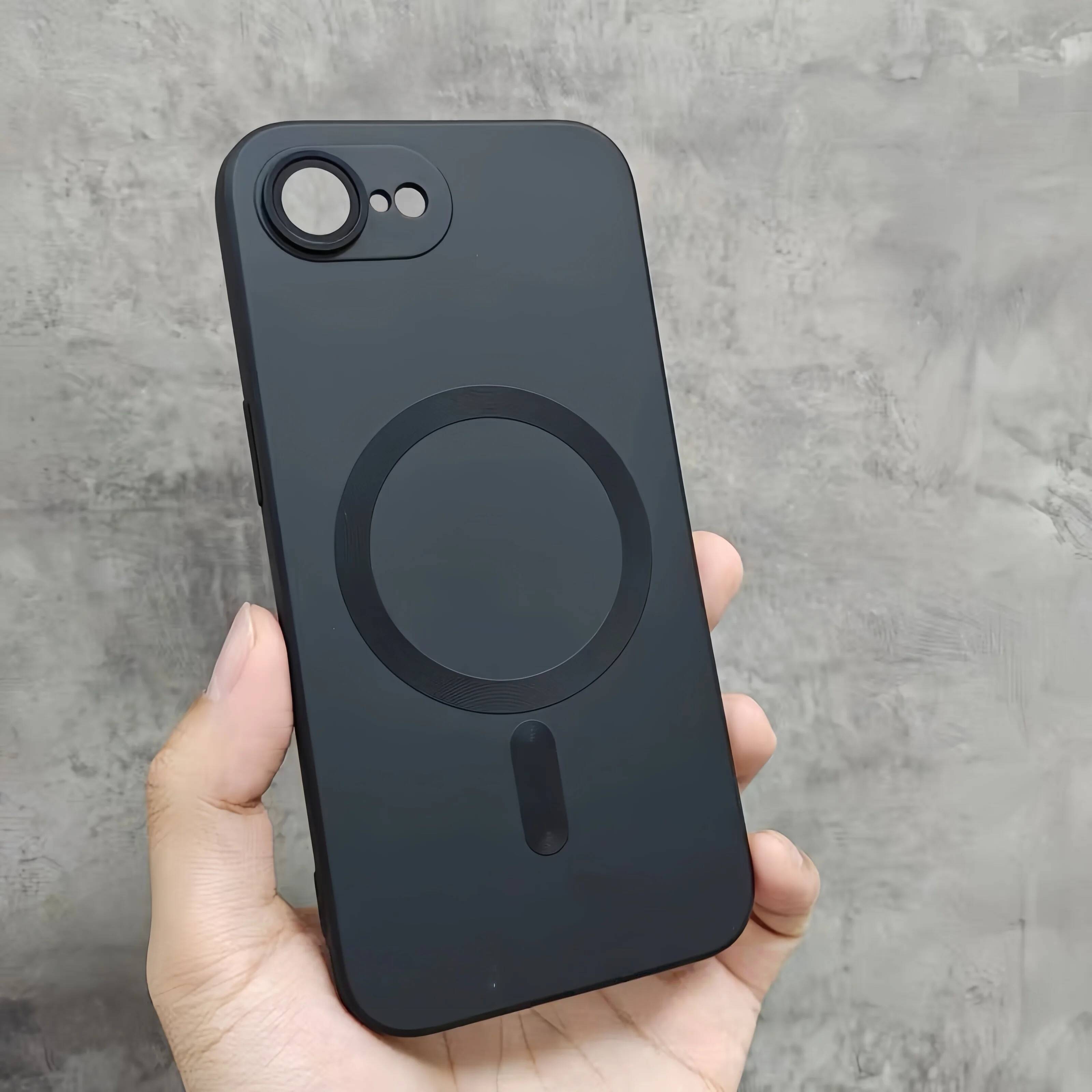 Phone Case iPhone 17e/16e Phone Case Compatible with Magnetic Built-in Camera Lens Protector Slim Soft Bumper Shockproof
