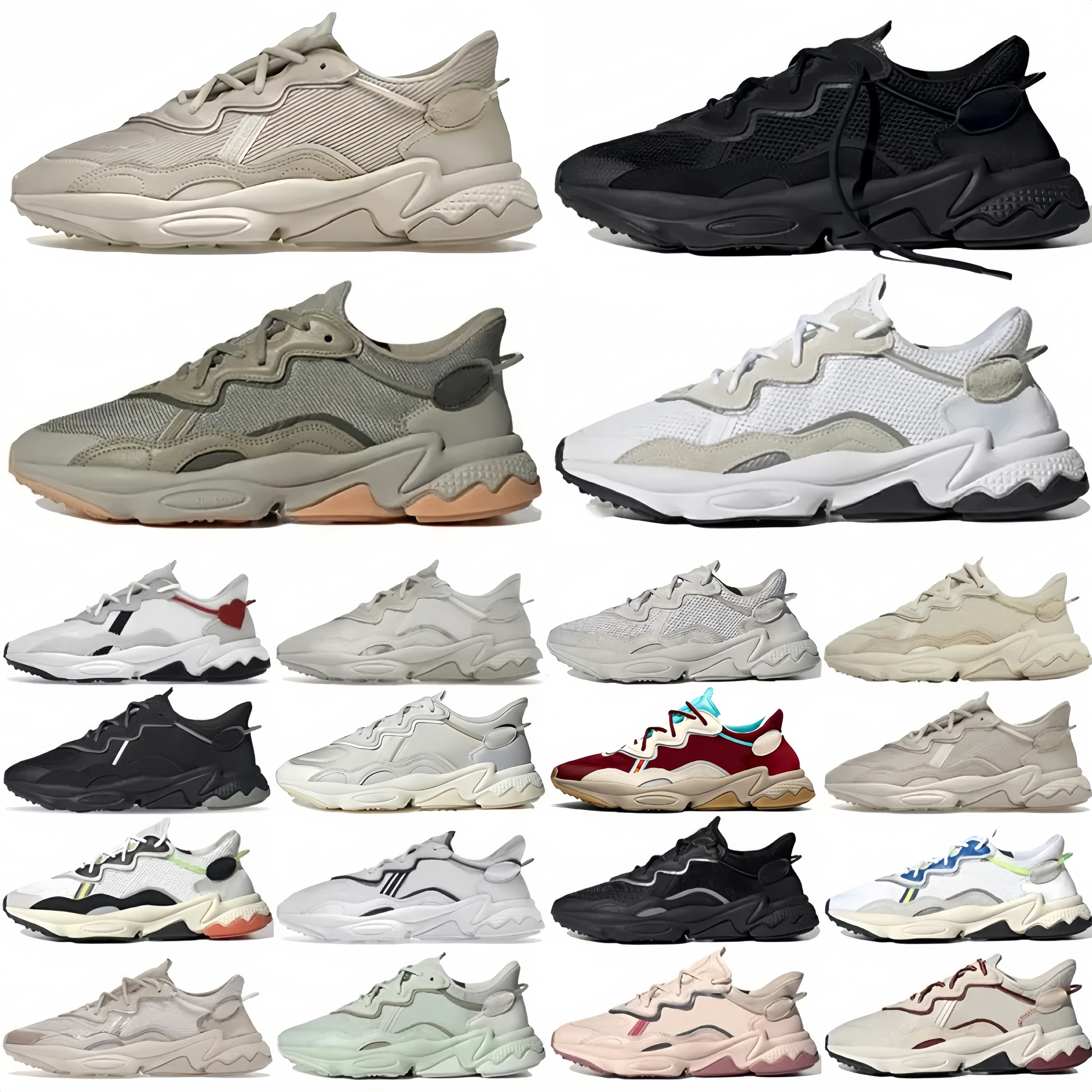 Designer shoes Men Women Leisure walking Ozweego shoes Series Running Shoe Classics All Black White Green Red Pink Grey Sports