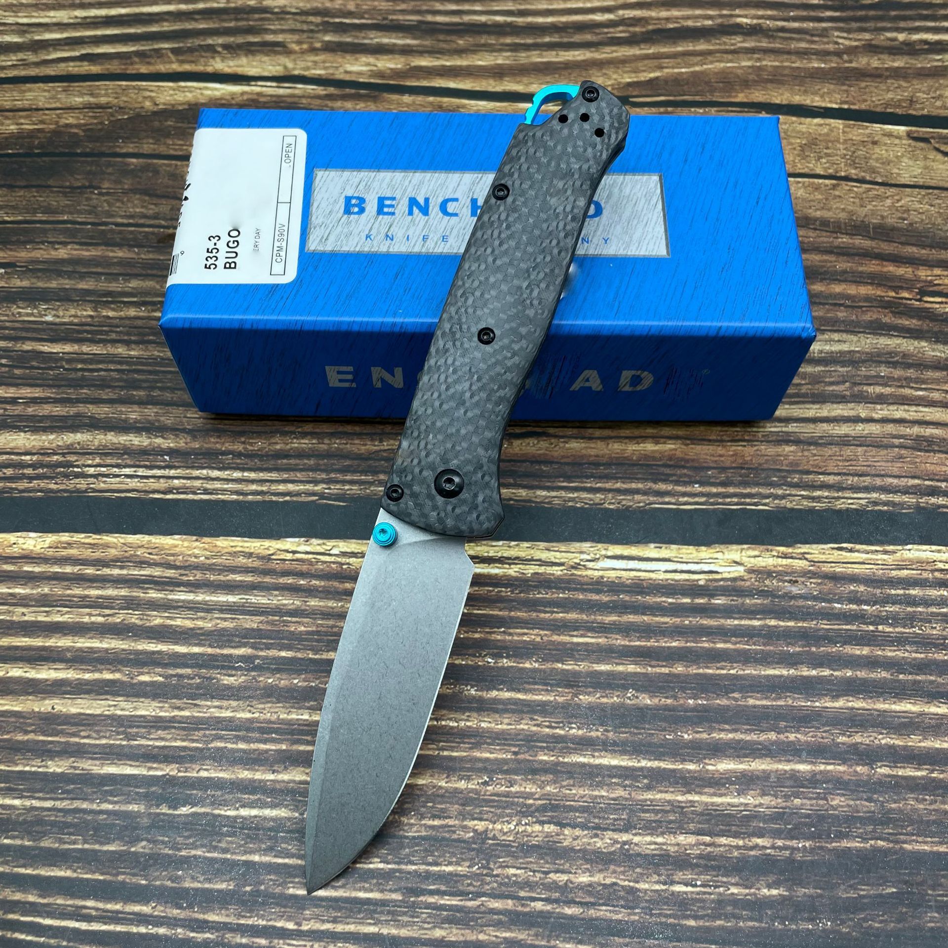 BM 535 Folding Knife Damascus steel Blade Carbon Fiber Handles Sharp Field Hunting Knife Survival Tactical Tool with Pocket Clip Pocket Knife