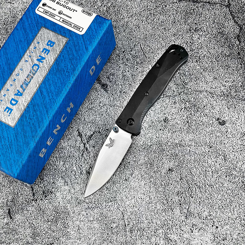 BM 533 D2 Blade Aluminum Shank Pocket Folding Knife EDC Outdoor Camping Tool Self Defense Hunting Tactical Knife