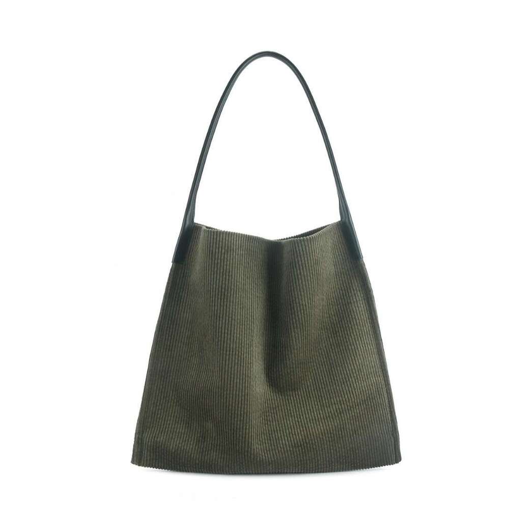 2026 New Niche Design Corduroy Underarm Tote,Large Capacity Shopping Bag,Commuter Casual Versatile Daily Shoulder Handbag SENYY