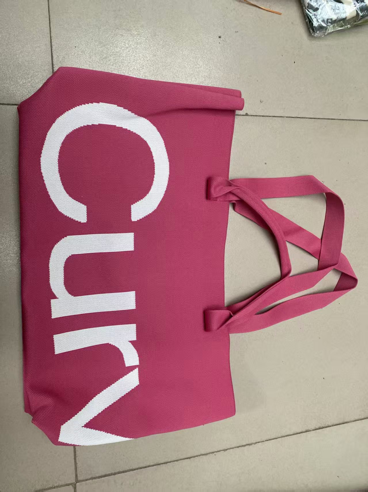 2026 New Model Simple Large Capacity Shoulder-Back Casual Travel Handbag for Ladies - Ladies' Style Curved Letter Canvas Travel Bag 60X55cm