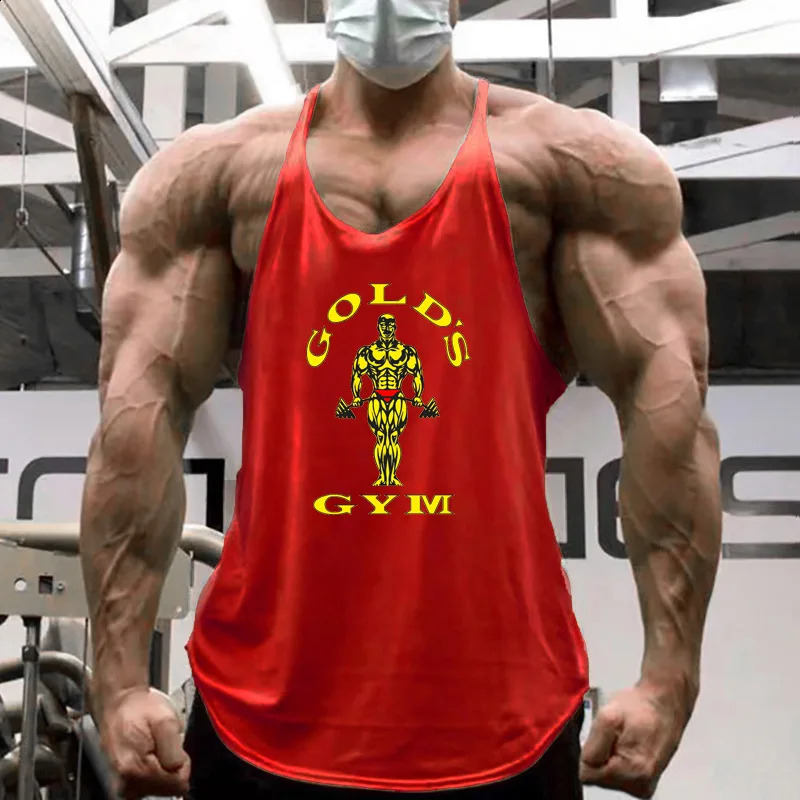 Muscle Fit Workout Tank Top Cross-Border Mens Training Vest Breathable Sleeveless Shirt for Gym Sweat-Wicking Summer Singlet 260424 - view 5