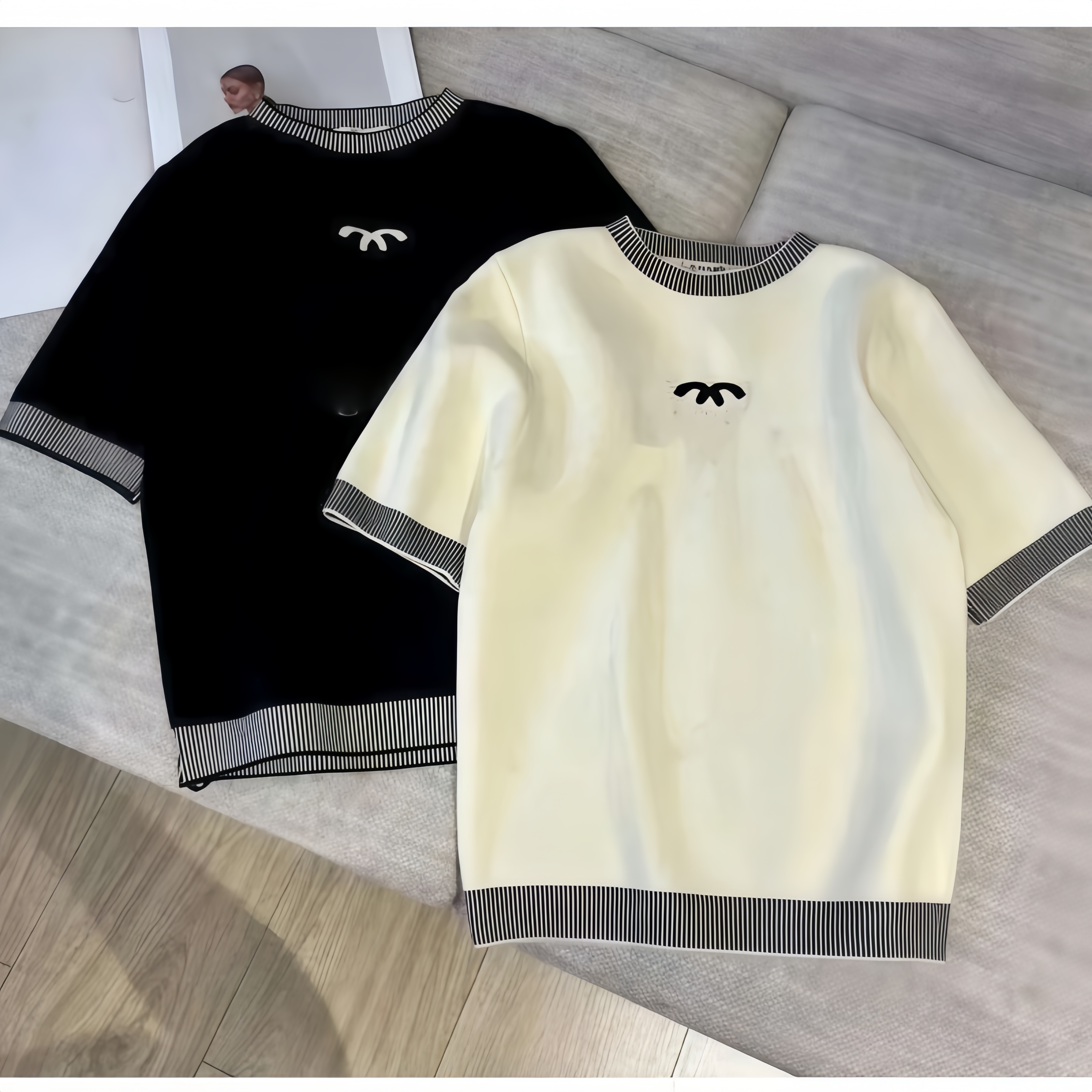 Women's cc T shirt 2026 designer clothes womenfashion knitted sweater shirt, high-quality women's chan vest, women's letter round neck with multiple styles to choose 42f