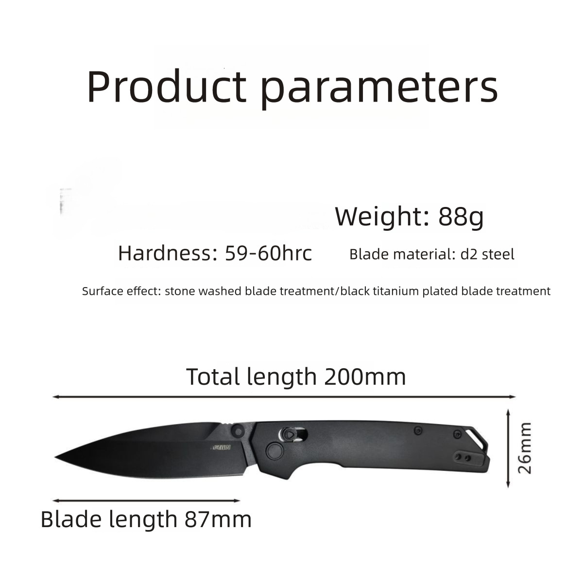 KS 2038 Folding Knife D2 Steel Blade T6 Aluminum Handle Tactical Defense Pocket EDC Small Camping Knife Tool Men's Gifts