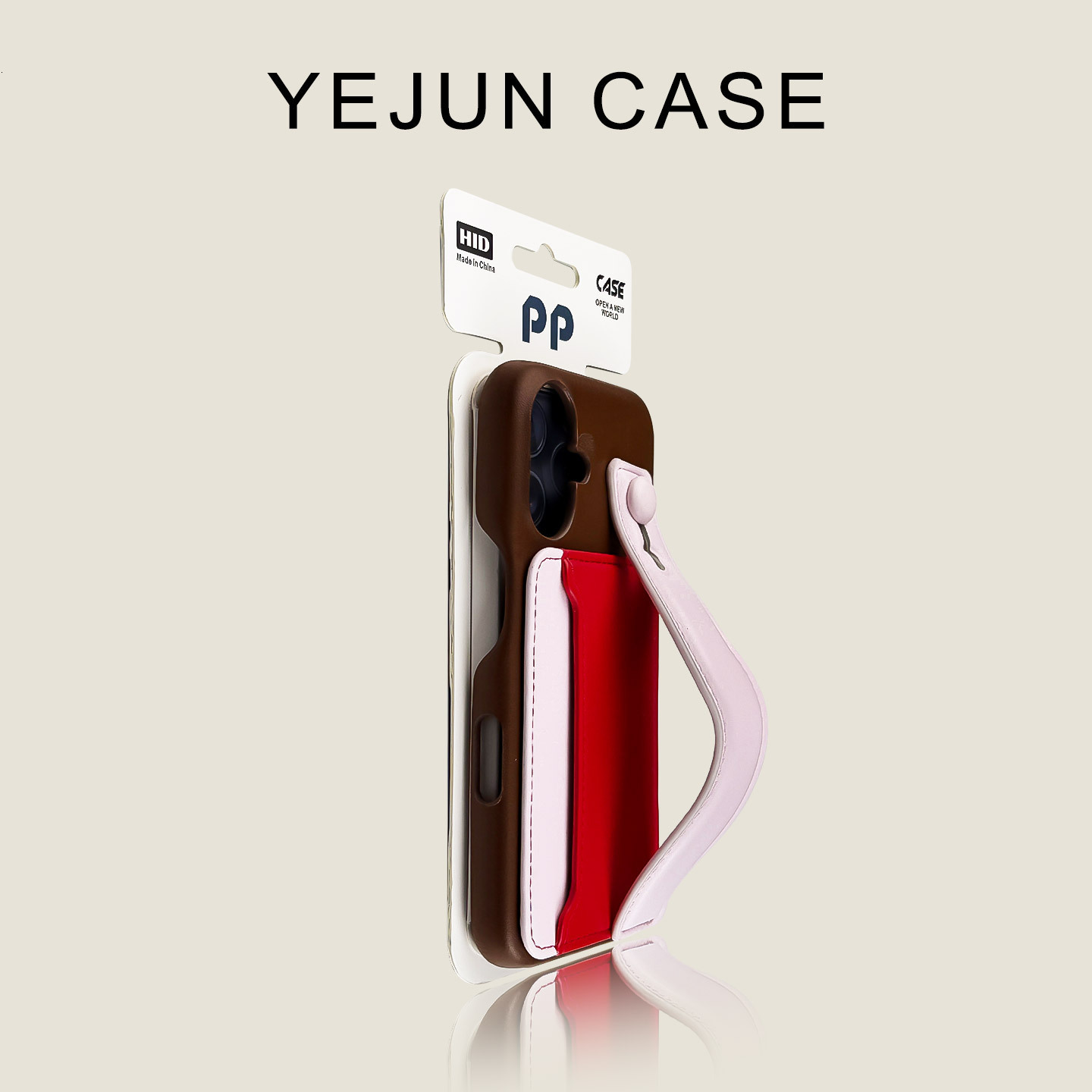 Suitable for iPhone 16/16 17 Blue Case Red Wrist Strap Apple 16 Pro Max Color Block Card Holder 15