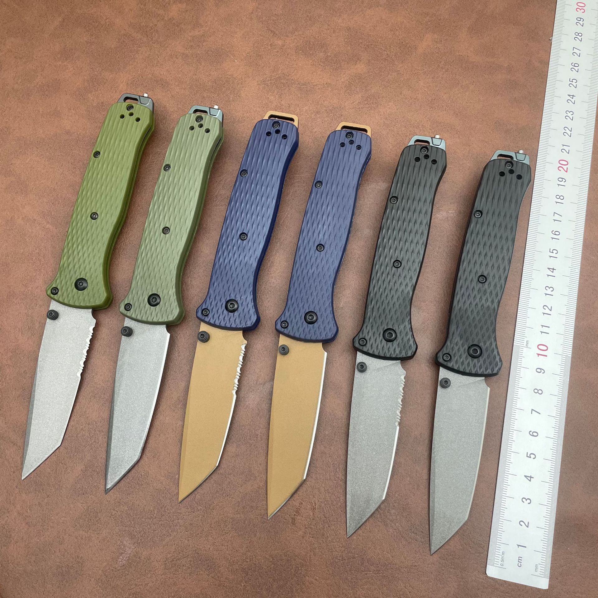 BM 537 Folding Pocket Knife Drop Point Flat Blade Nylon Fiber Handle Hunting Camping Tactical Combat Self-Defense Multi-Function