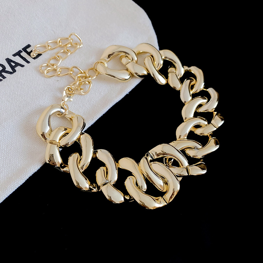 European American retro chain adjustable necklace with unique design, simple stylish collarbone chain, light luxury and high-end feel accessory - view 6