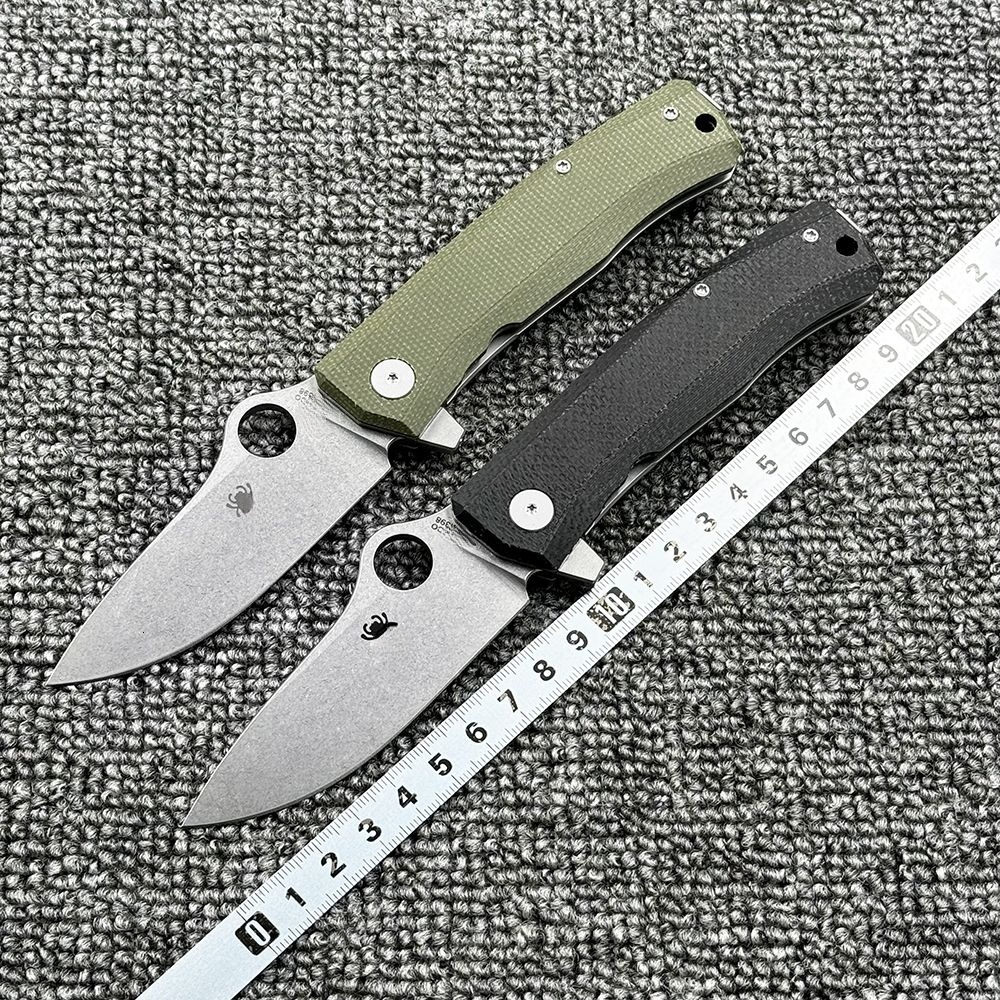 C265 Linen+Aluminum Alloy Handle Folding Outdoor Camping Wilderness Survival High HardnessTool Knife