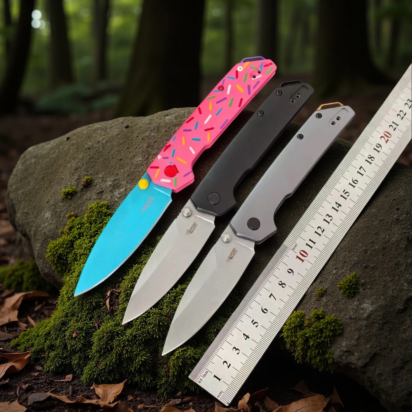 KS 2038 Aluminum Handles D2 Steel Blade Folding Pocket KnifeTactical Utility Knives Camping Survival EDC Tool
