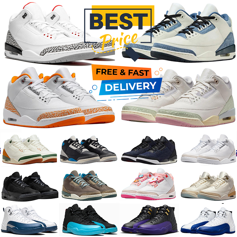 Designer 3 3s Basketball shoes 3s White Cement 3s Easter Orange Citrus Spring Flowers Raw Indigo Denim El Vuelo Fruits Of Our Labor 3s Sneakers for Men and Women