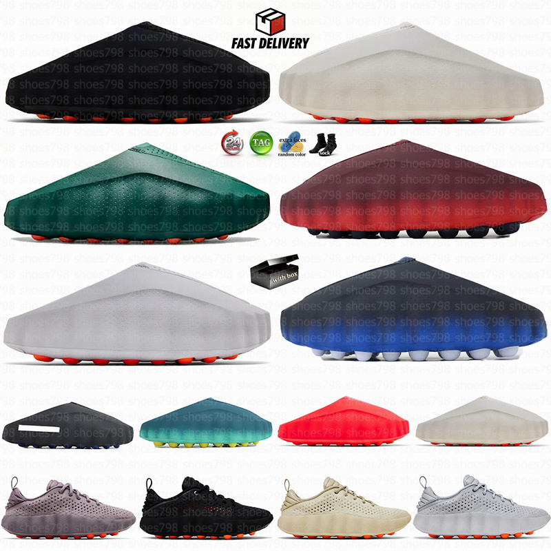 Desginer Mind 001 002 Slides Mind 001 Slippers Soft Rubber Tech Comfortable Sandals Mules Clog Black Solar Red Bone Smoke Grey Blackened Blue Men Women Summer Shoes