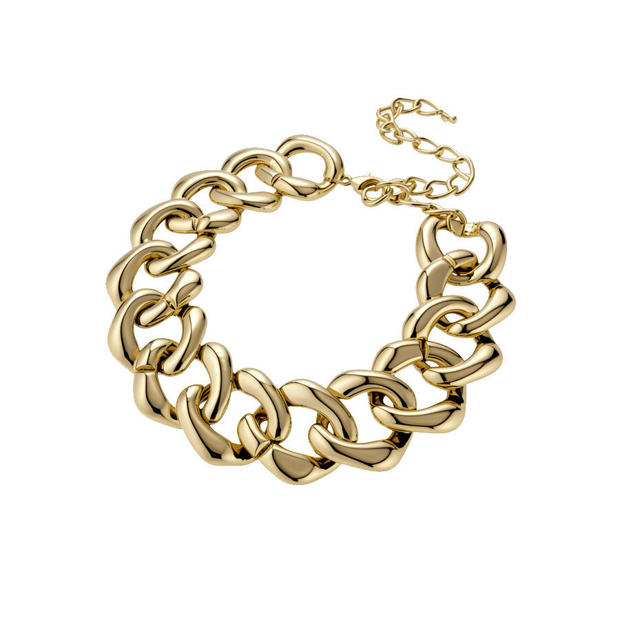 European American retro chain adjustable necklace with unique design, simple stylish collarbone chain, light luxury and high-end feel accessory - view 9