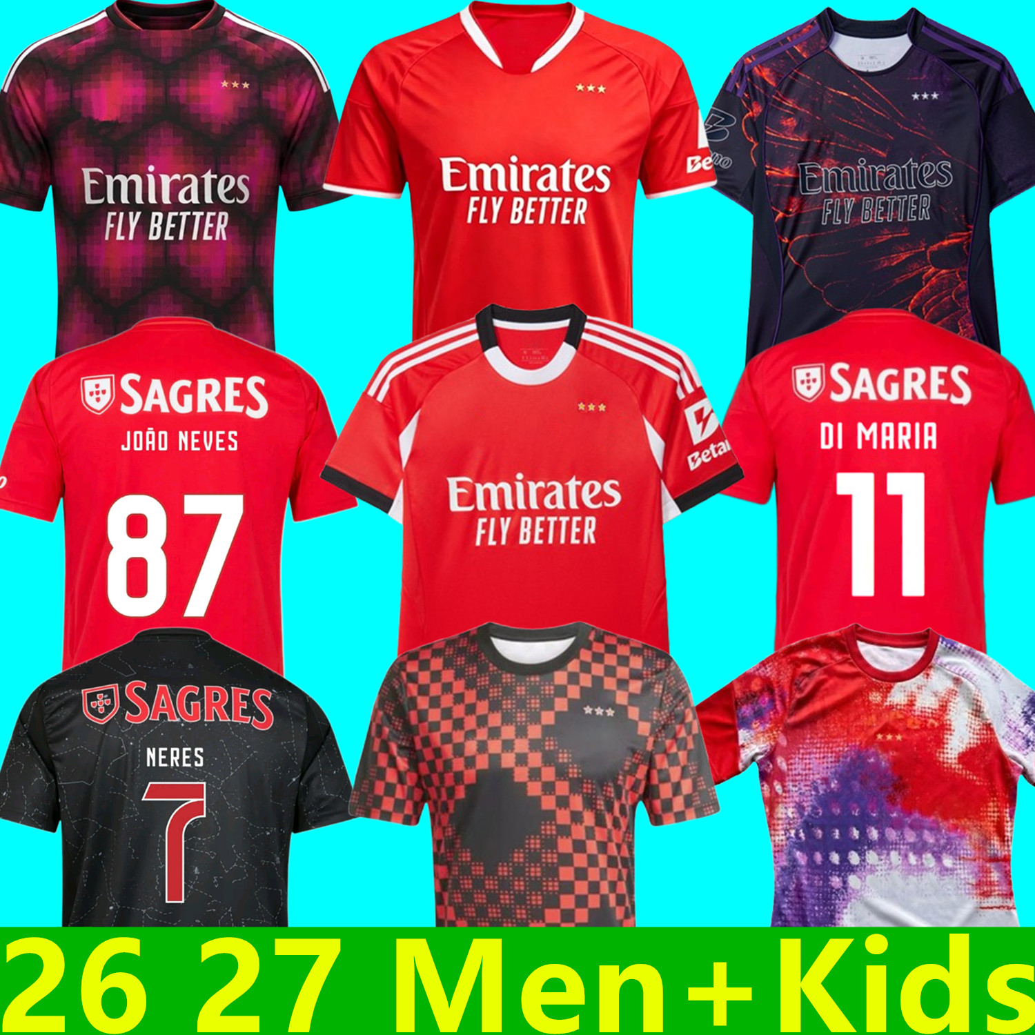 25 26 27 BeNfIcAS AKTURKOGLU Di Maria Soccer Jerseys 2025 2026 2027 Special Edition KOKCU PAVLIDIS men kids kit AMDOUNI A.CABRAL BARREIRO BESTE football shirts Fourth