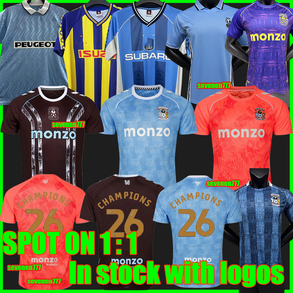 Coventry City football Jerseys 25 26 Sheaf WRIGHT 97 98 Coventry retro QUINN Men Kids Kit Football Shirts Tops Camiseta De Futbol shirts