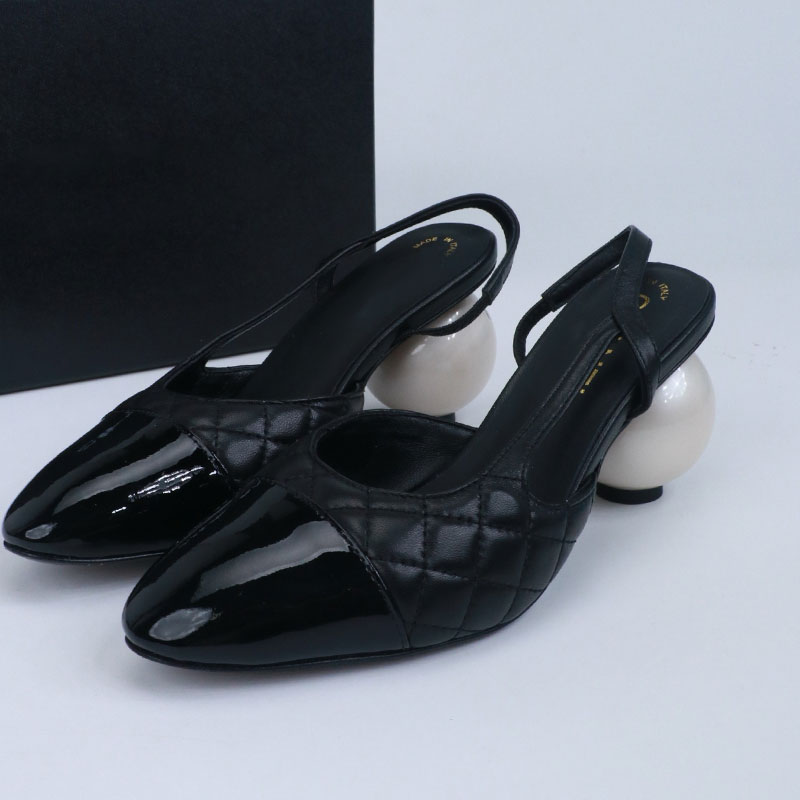 2026ss Round Ball Thick Heel Mary Jane Shoes Designer Fashion Mules Shoes Womens Outdoor Sandals Ladie Leather Slingback Pumps Leather Outsole Sizes 35 42