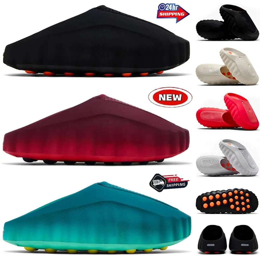 Desginer Slides mind 001 Slippers mind 002 Sandals Blackened Blue Light Bone Team Red Black Light Smoke Grey Teal Fragment Mens Womens mind001 Summer Beach shoe
