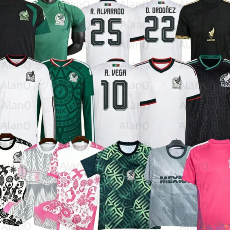 26 27 4XL Mexico jerseys World Cup Home away Player Fans Kit soccer jerseys A. VEGA C. HUERTA L. ROMO RAUL football shirts men kids kit set Third goalkeeper training uniform