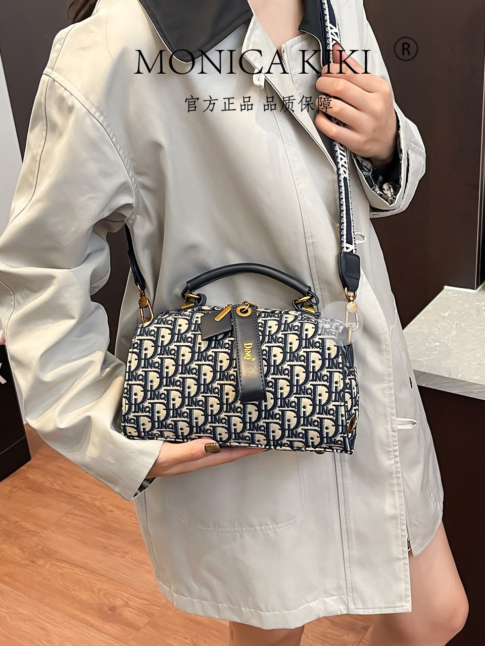 MONICA KIKI Retro Designer Large Capacity Boston Bag Light Luxury Fashion Handheld Cross body Bag For Woman